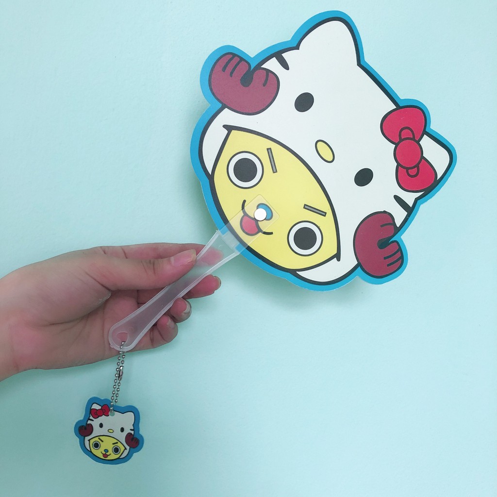 quạt mini cầm tay nhựa pilu in hình 2 mặt dễ thương đi học, du lịch QA01 | BigBuy360 - bigbuy360.vn