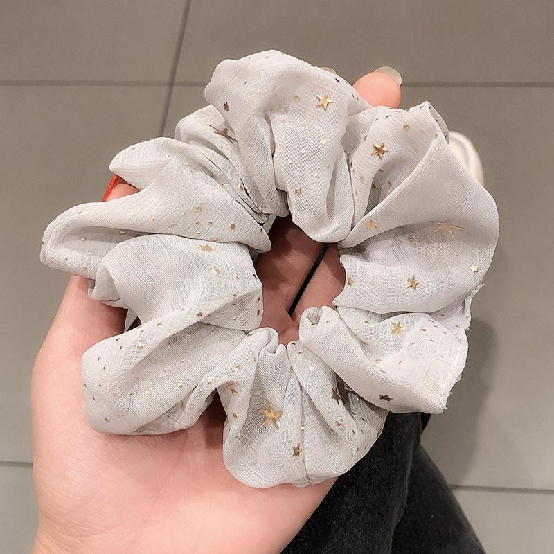 Dây cột tóc vải scrunchies ngôi sao nhỏ - đồ buộc tóc crunchies hình trái dâu ngọt ngào cho nữ và bé gái phong cách Hàn