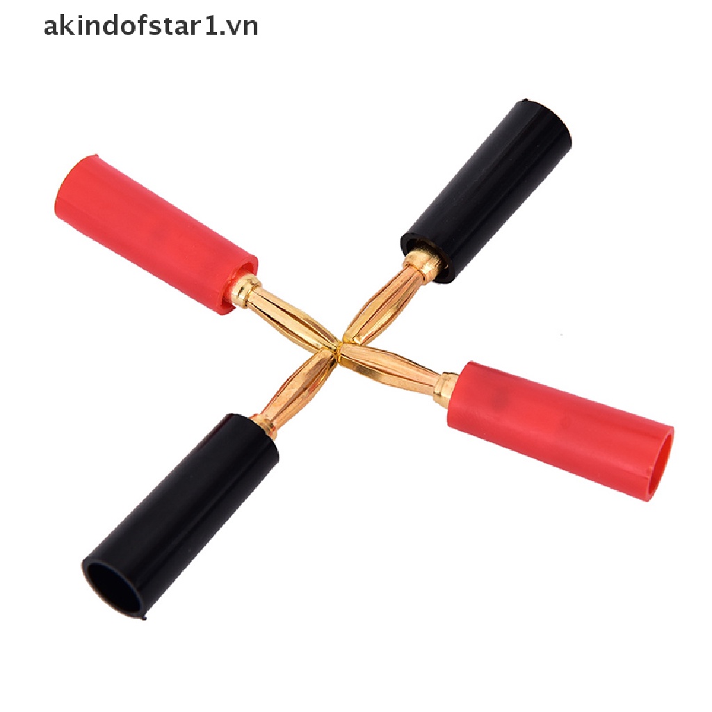 Set 4 Đầu Cắm Bắp Chuối Mạ Vàng 4mm Cho Loa