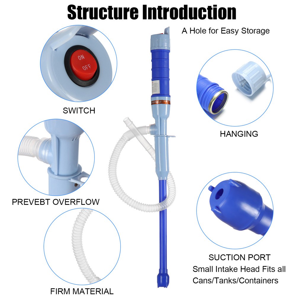Dụng Cụ Bơm Nhiên Liệu Đa Năng Chạy Bằng Pin Và Nhựa Tiện Lợi