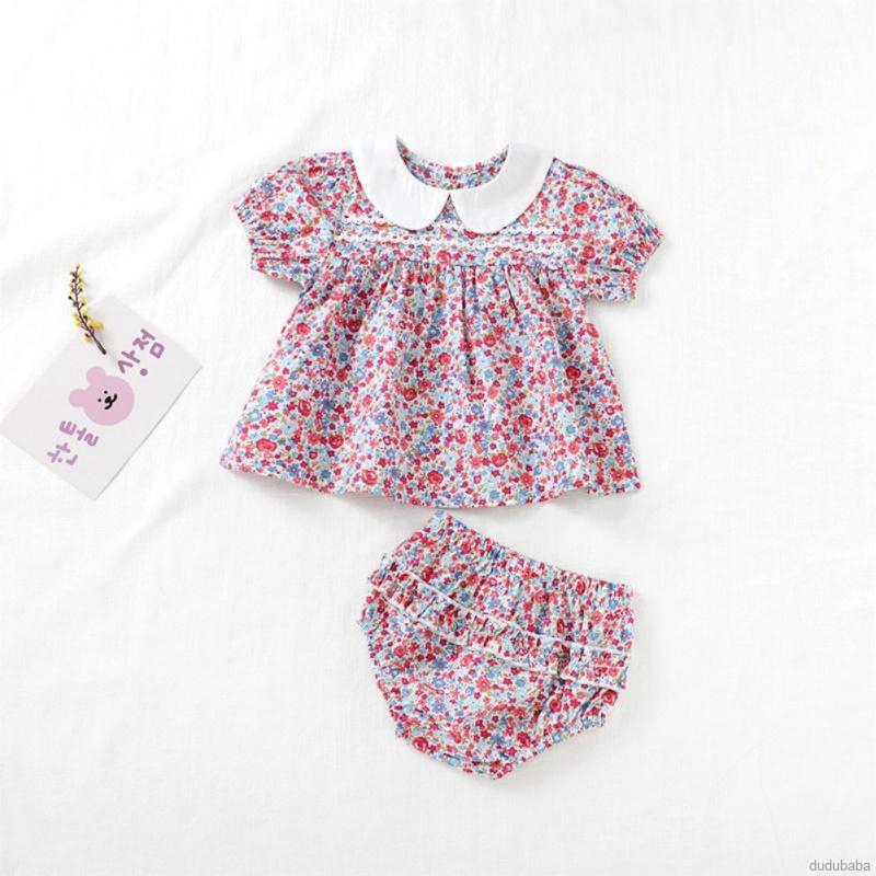 Bộ áo sơ mi tay ngắn + quần short cho bé gái