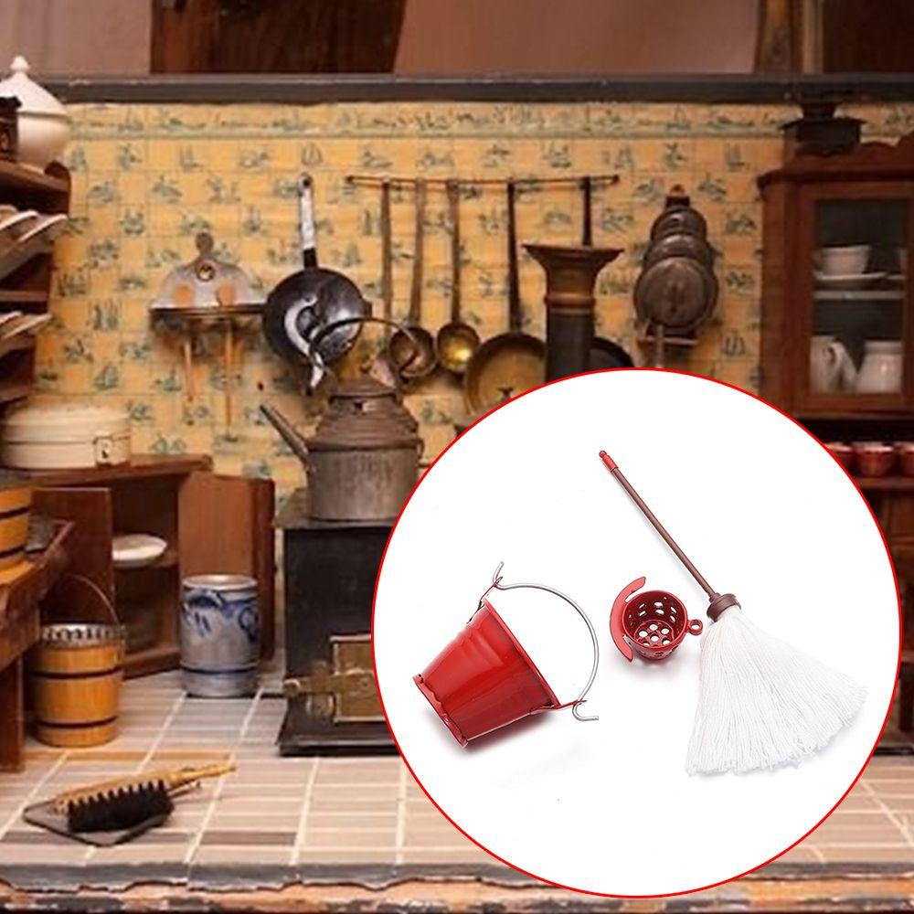 Xô Mini Màu Cầu Vồng Trang Trí Nội Thất Nhà Bếp Tỉ Lệ 1 / 12 Mới