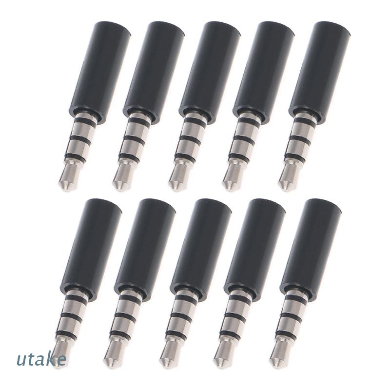 Set 10 giắc cắm tai nghe mạ vàng 4 cực 3.5mm