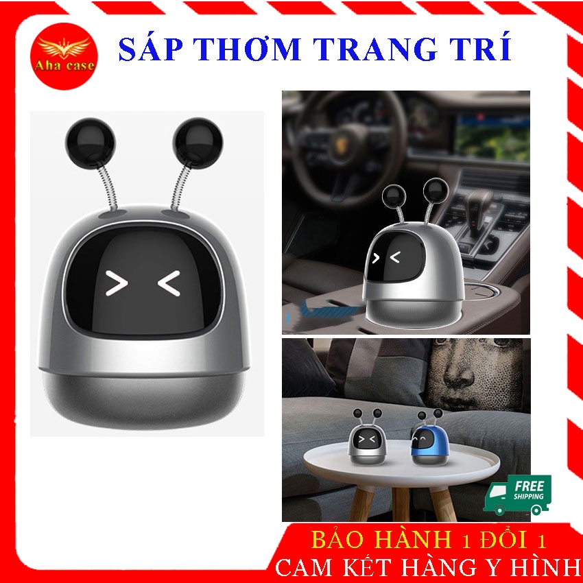 Robot Sáp Đựng Sáp Thơm Kẹp Cửa Gió Điều Hòa Ô Tô(Tặng Kèm Sắp Thơm), trang trí bàn làm việc, văn phòng