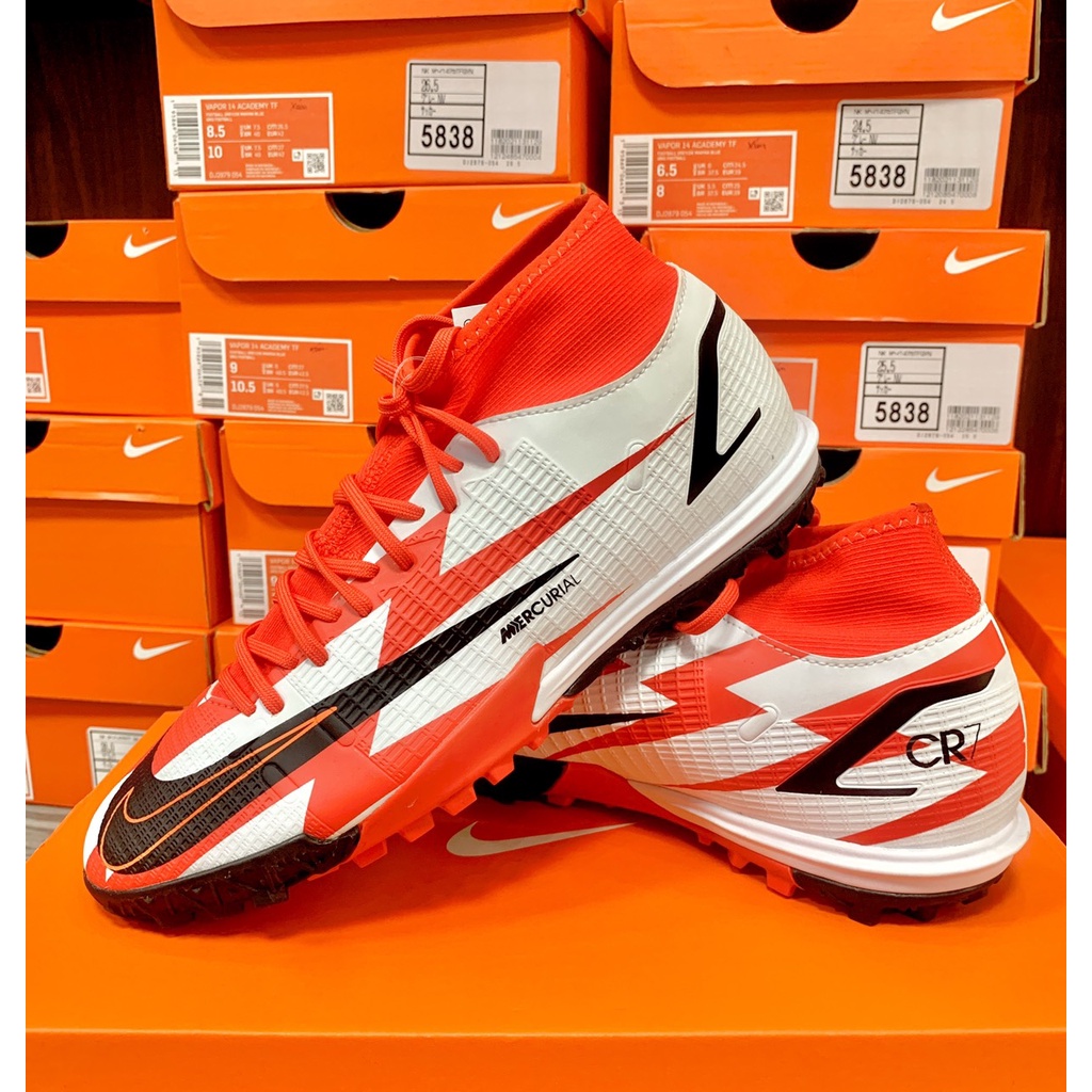GIÀY NIKE MERCURIAL SUPERFLY 8 CR7 ACADEMY TF - DJ4683-600 - TRẮNG/ĐỎ
