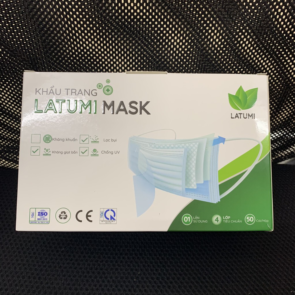 Khẩu Trang Chống Bụi ⚜️LATUMI⚜️ 50 Chiếc Khẩu Trang Dày Dặn Kháng Khuẩn 99%