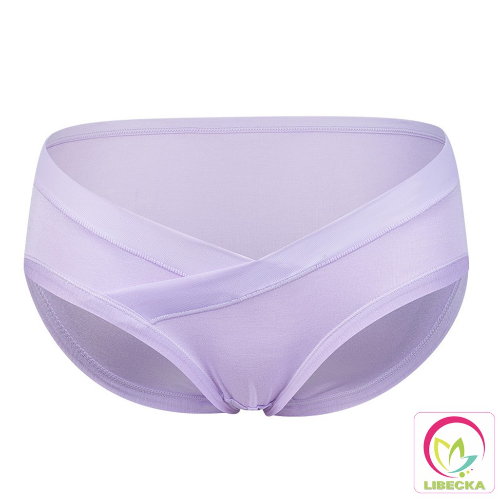 Quần lót bầu cho bà mẹ bầu Cotton Sexy gợi cảm cạp chéo cao cấp LIBECKA QLB02