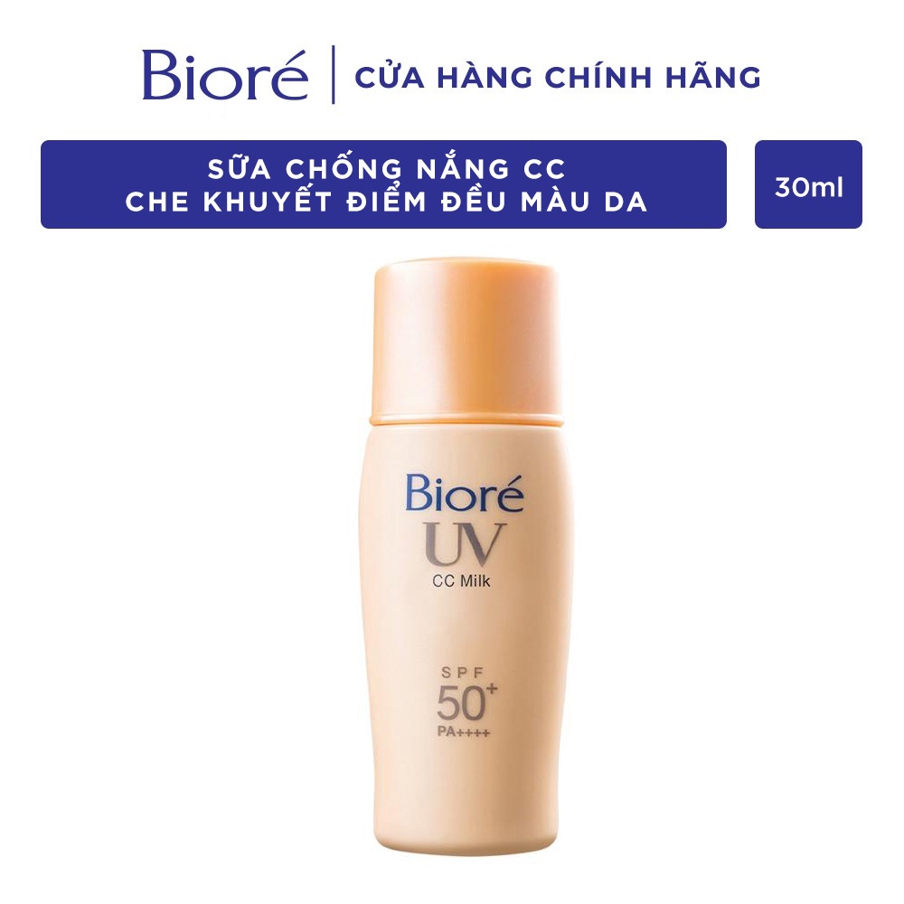 Sữa Chống Nắng CC Che Khuyết Điểm &amp; Đều Màu Da Biore 30ml