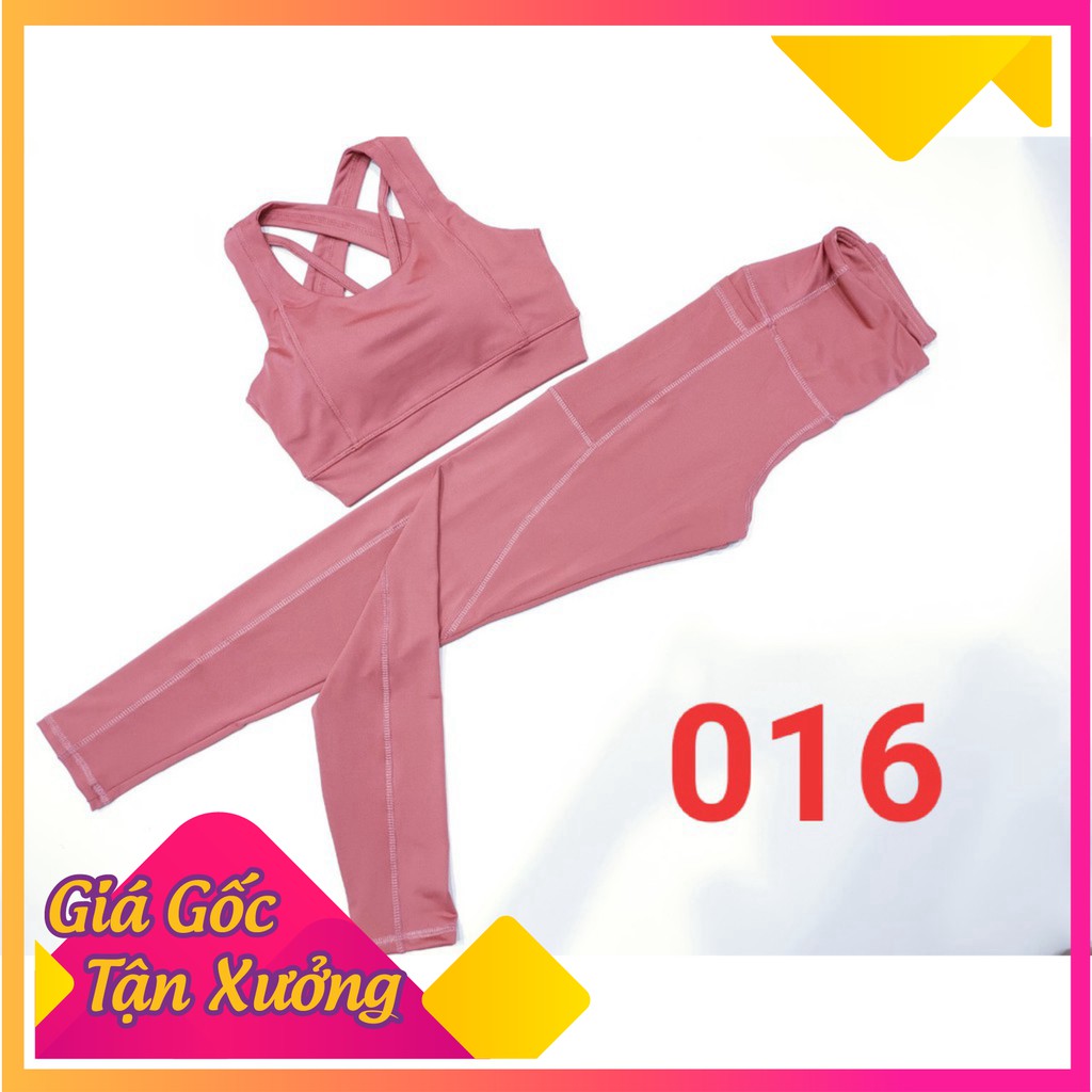 Set đồ tập thể thao nữ thoáng mát, đồ tập yoga thấm hút mồ hôi cực tốt 016