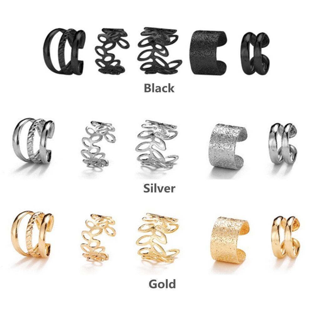 Set 5 Kẹp Tai Không Cần Bấm Lỗ Ket1|Sụn Tai Giả Màu Sắc Đơn Giản