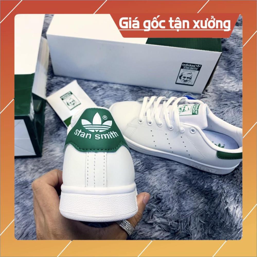 [FreeShip–Hàng Loại A] Giày thể thao STAN SMITH Trắng gót xanh FULLBOX,  Giầy sneaker nam nữ trắng đủ size