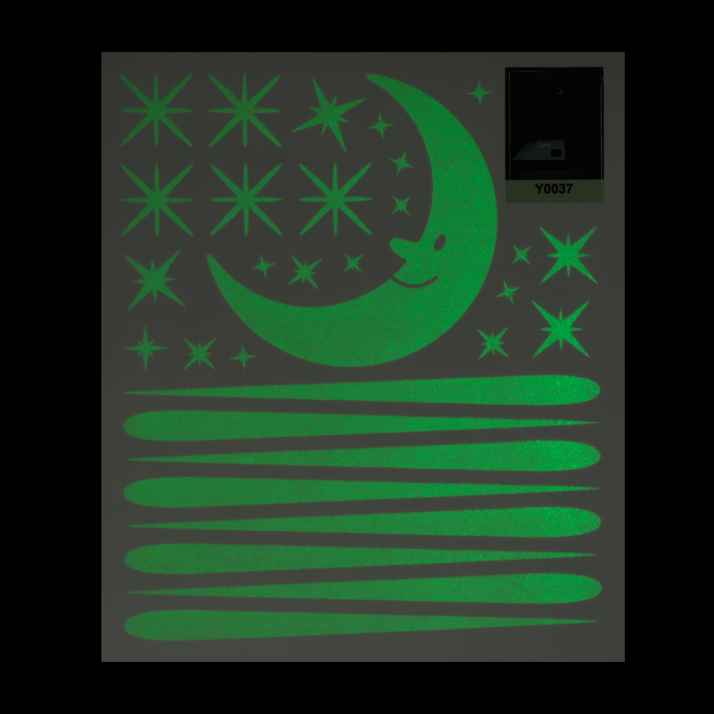 Miếng Dán Tường Dạ Quang Hình Mặt Trăng Hoạt Hình Độc Đáo Trang Trí Nhà Cửa DIY