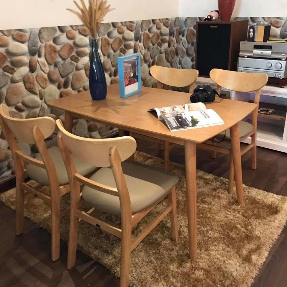 Bàn Ăn Bàn Cafe Gỗ Mango 1m2
