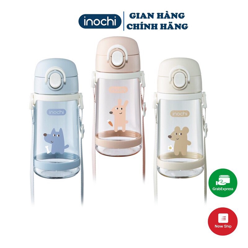 Bình Đựng Nước, Tập Uống Cho Bé Goky Zuzu INOCHI Cao Cấp Inochi Có Ống Hút 520ml