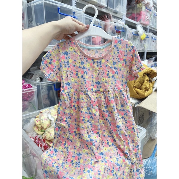 Váy hoa xanh Matalan size 3-4y,hàng xách tay Anh