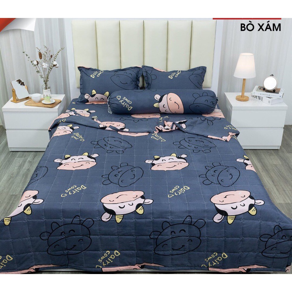 [Đồng giá - 60k]Ga trải giường cotton poly ,tặng kèm 2 vỏ gối nằm cùng mẫu-kích thước 1m2,1m6