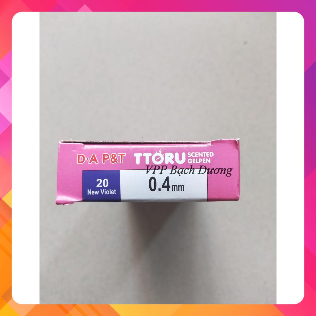 Bút TToru tím - 12 cây - Bút viết nước 0.5mm - Chính Hãng