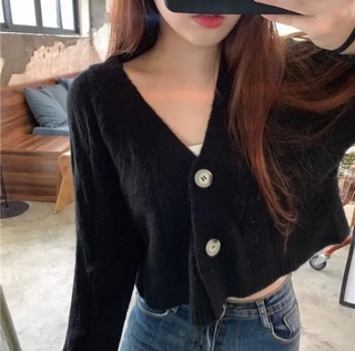Áo khoác len croptop