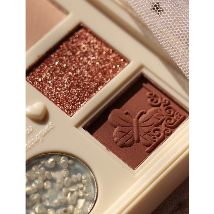 Bảng phấn mắt Mugeleen vỏ ren 12 ô Qúy Tộc Sena Beauty