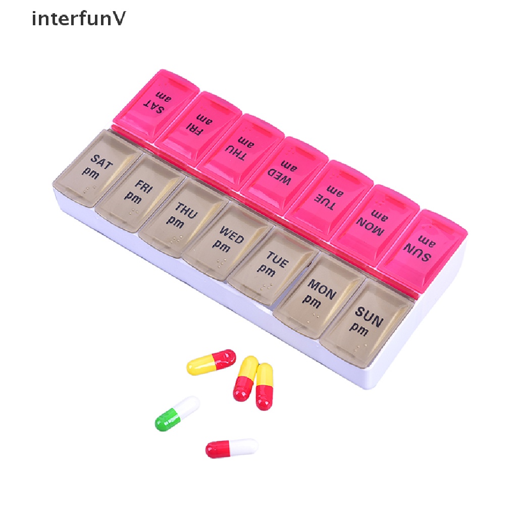 Hộp Đựng Thuốc Cỡ Lớn 7 Ngày (AM,PM) Với 14 Ngăn