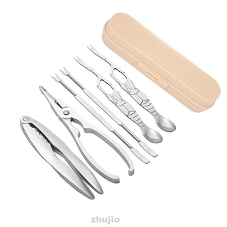 Bộ Dụng Cụ Ăn Hải Sản Bằng Thép Không Gỉ