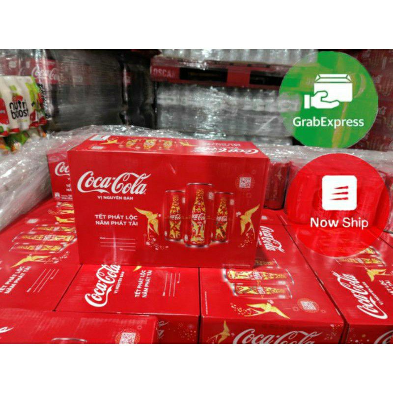 Thùng 24 lon coca cola sleek 235ml