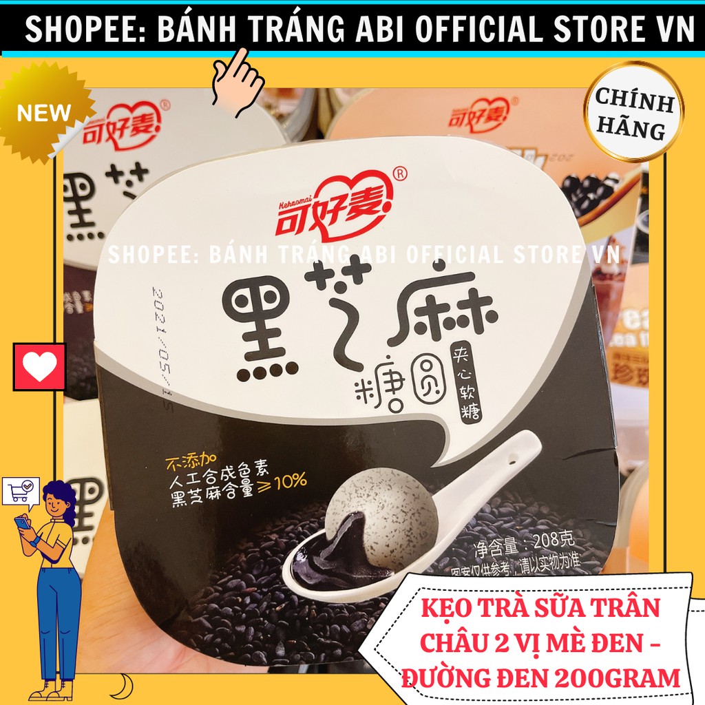 [XU HƯỚNG KẸO TREND] KẸO TRÀ SỮA TRÂN CHÂU HỘP 200GRAM 2 VỊ HOT HIT🧋