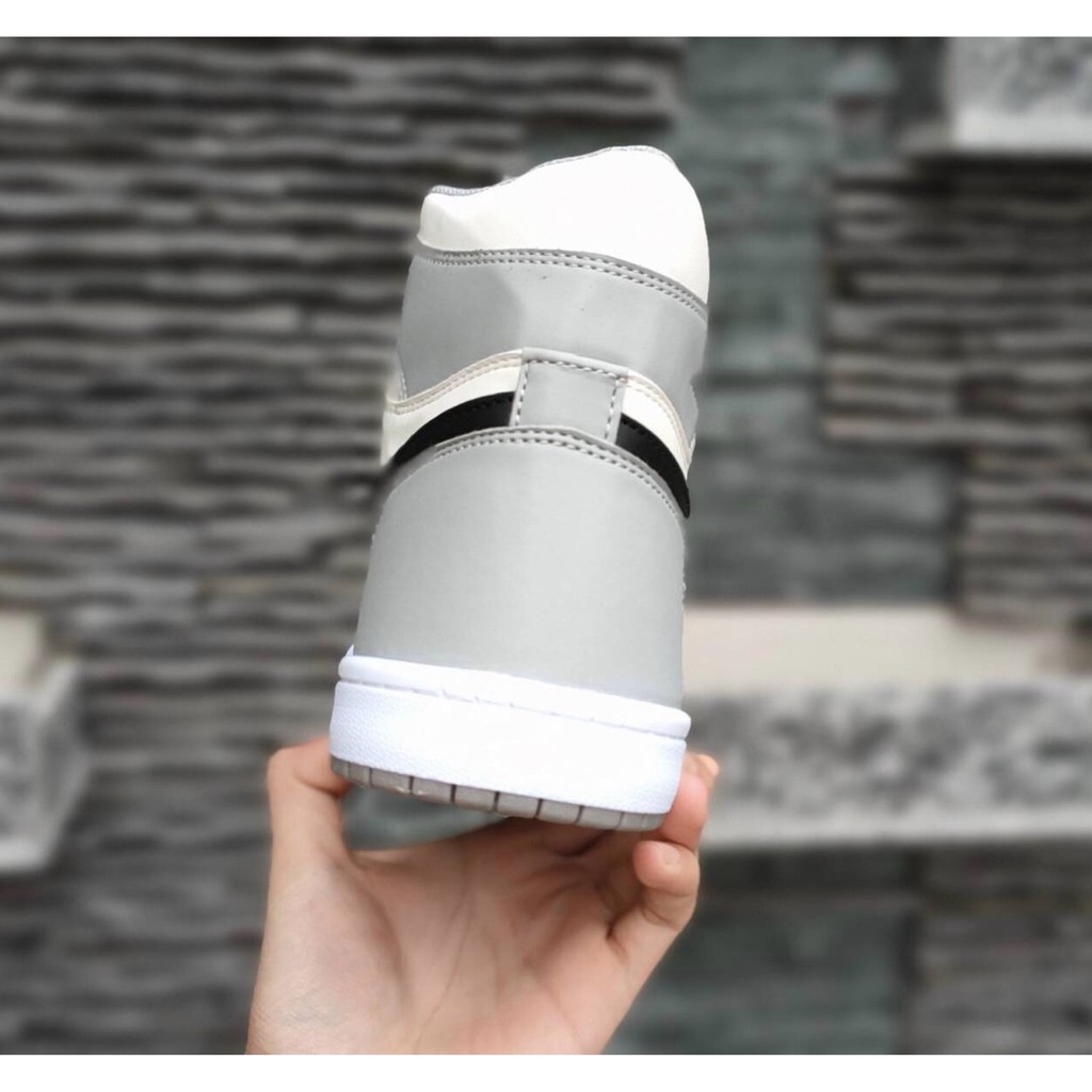 Giày thể thao jordan 1 xám  cổ cao hàng chuẩn nam nữ full box bill | BigBuy360 - bigbuy360.vn
