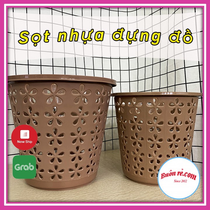 Sọt nhựa hoa văn Kiến Thành đựng đồ đa năng tiện dụng, nhỏ gọn 01165-01166 Buôn Rẻ