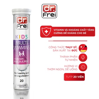 Viên Sủi Bổ Sung Vitamin và Khoáng Chất cho Trẻ Em Dr. Frei Kids Multivitamins + Calcium (20 Viên)