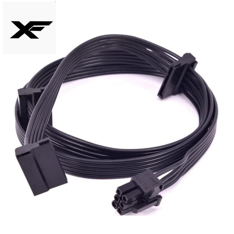 Dây Cáp Nguồn Pcie 6pin Sang 3 Sata Plus