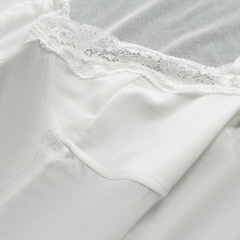 DUNEA Áo Kiểu Tay Dài Phối Ren Xuyên Thấu Thiết Kế Mới Thời Trang Dành Cho Nữ