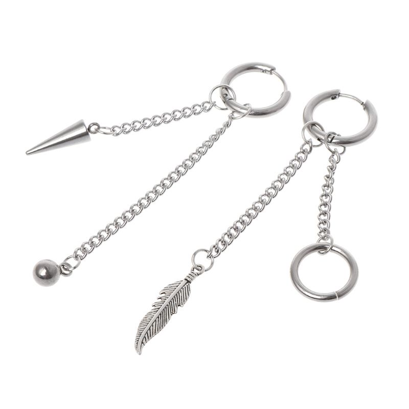 Set 14 khuyên tai thép không gỉ phong cách hip hop thời trang Hàn Quốc cho nam và nữ