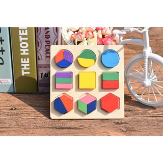 Đồ chơi xếp hình bằng gỗ theo phương pháp Montessori Fun Board cho bé