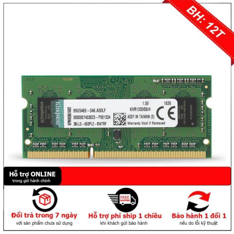 [BH12TH] Ram Laptop Kingston DDR3 4GB 1333Mhz PC3-10600s SODIMM 1.5v