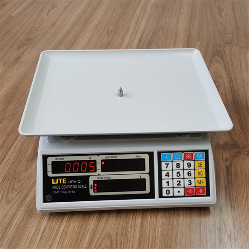 Cân tính tiền điện tử 30kg UTE.2 mặt.bảo hành 1 năm