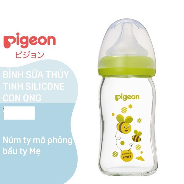 Bình Sữa Pigeon Thuỷ Tinh Plus Con Ong 240Ml