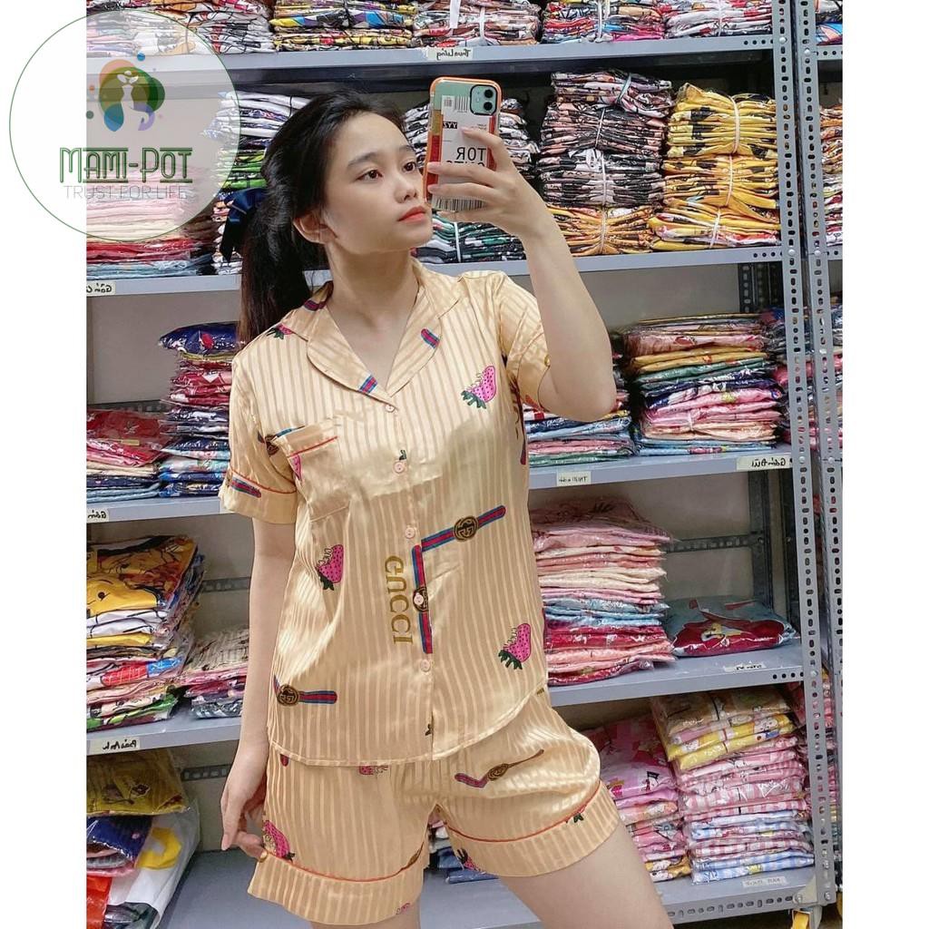 [HOT] Bộ Gấm Lụa đùi in hình Gucci loại 1 cao cấp | BigBuy360 - bigbuy360.vn