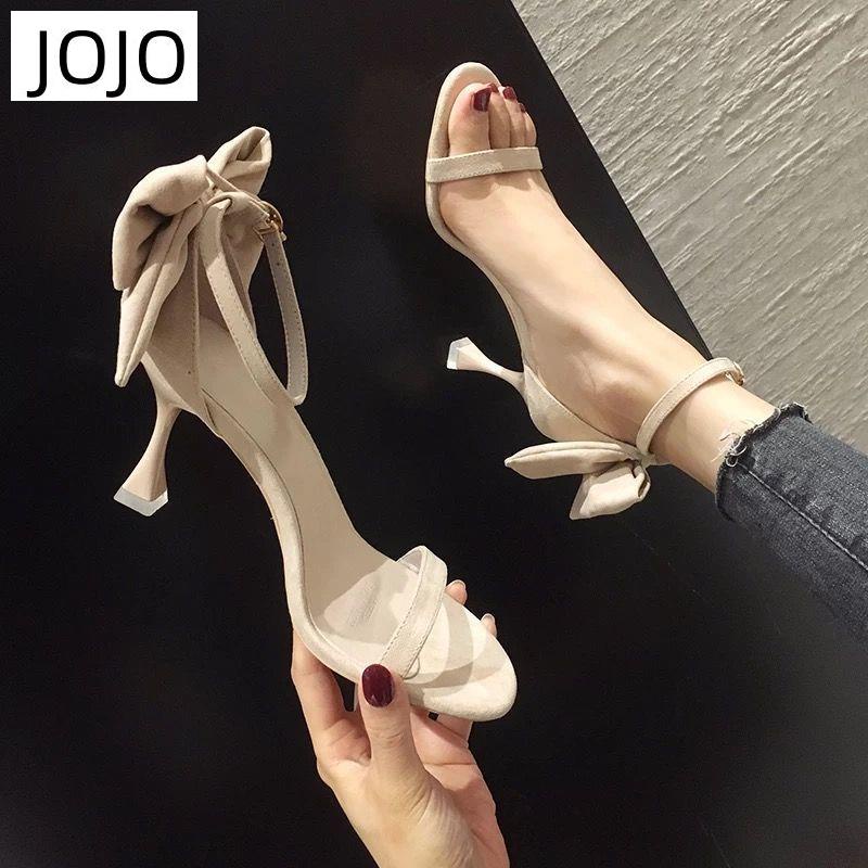 Giày Sandal Cao Gót Phối Nút Thời Trang Mùa Hè Dành Cho Nữ