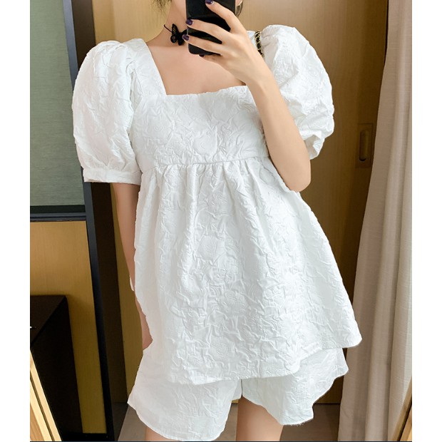 Set Áo Quần Bầu Bộ Bầu Đùi Xốp Xinh SAQ61