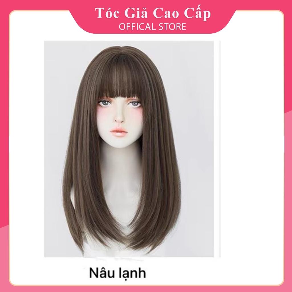 Tóc giả nguyên đầu nữ đẹp cúp layer lửng , hót trend, mã 2285, tặng lưới trùm wig