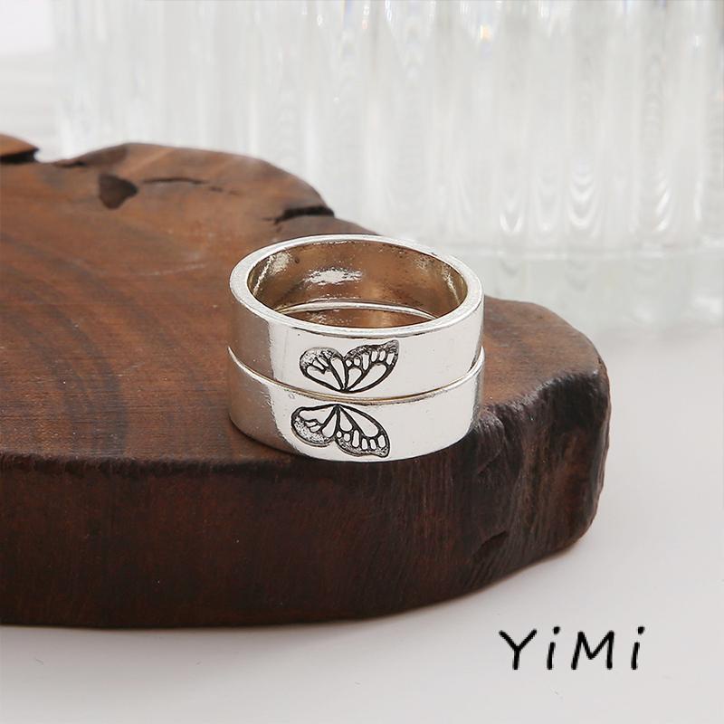 Nhẫn Đôi Bướm Thiết Kế Đơn Giản