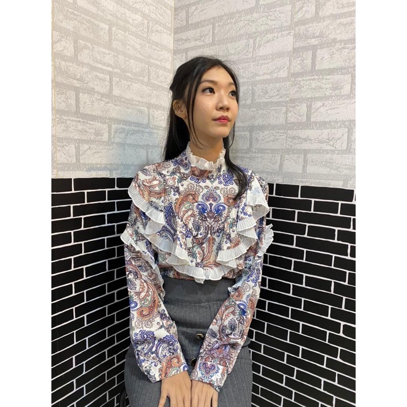 Áo Kiểu Hàn Quốc Phối Bèo 2867 3m | BigBuy360 - bigbuy360.vn