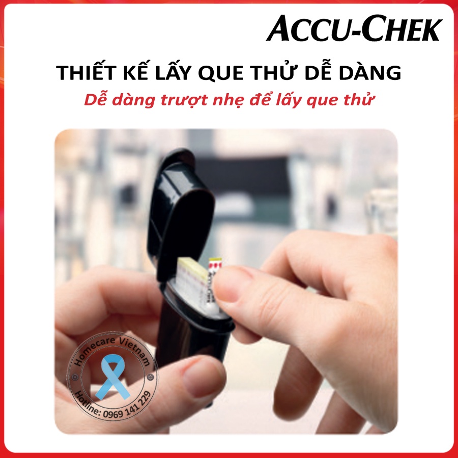 Que thử đường huyết ACCU CHEK GUIDE ⚡ Hộp 50 que chính hãng ⚡ Độ chính xác cao, que dễ lấy máu