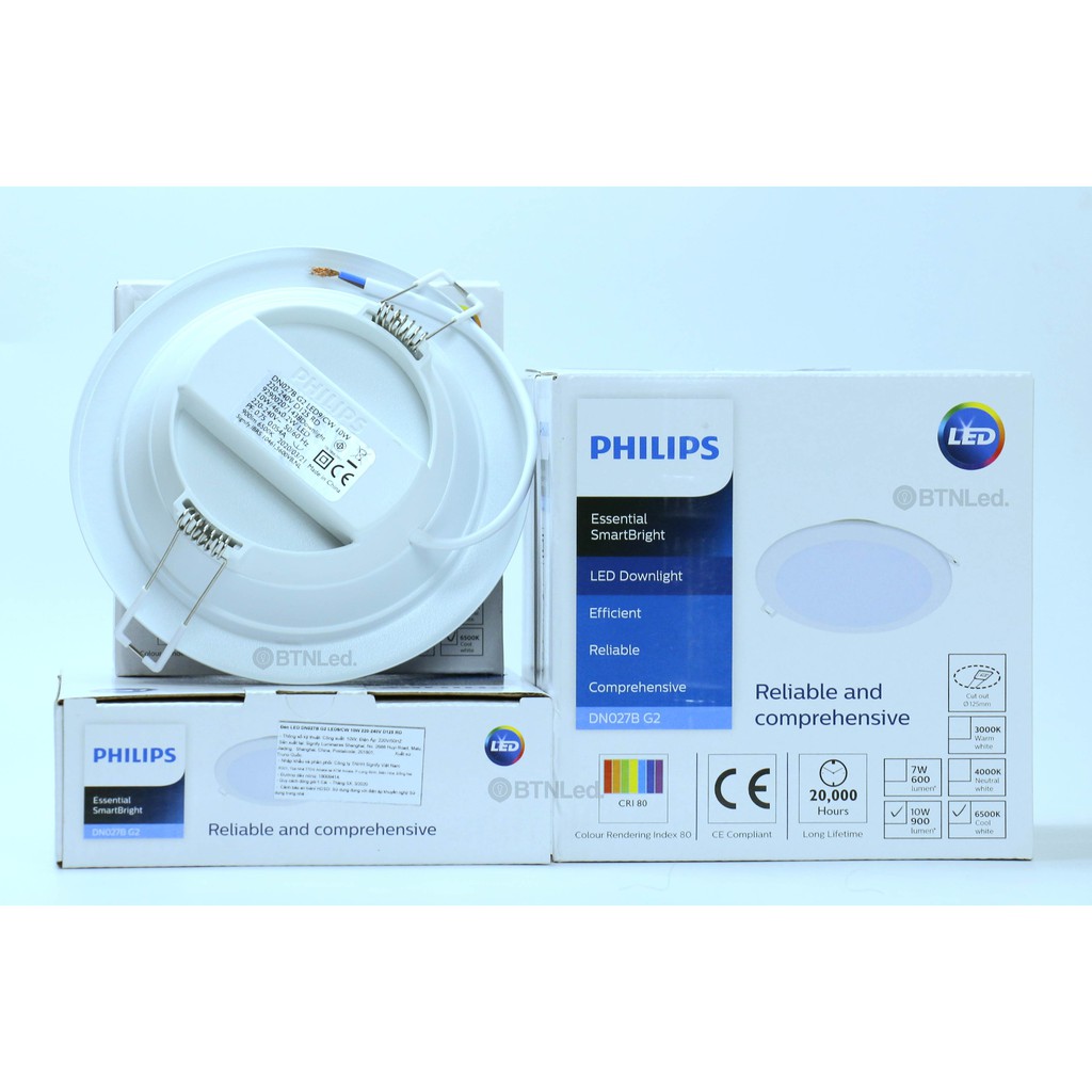 Bộ đèn PHILIPS LED Âm trần Tròn DN027B G2 - [HÀNG CHÍNH HÃNG] - Dải công suất rộng, kiểu dáng đa dạng