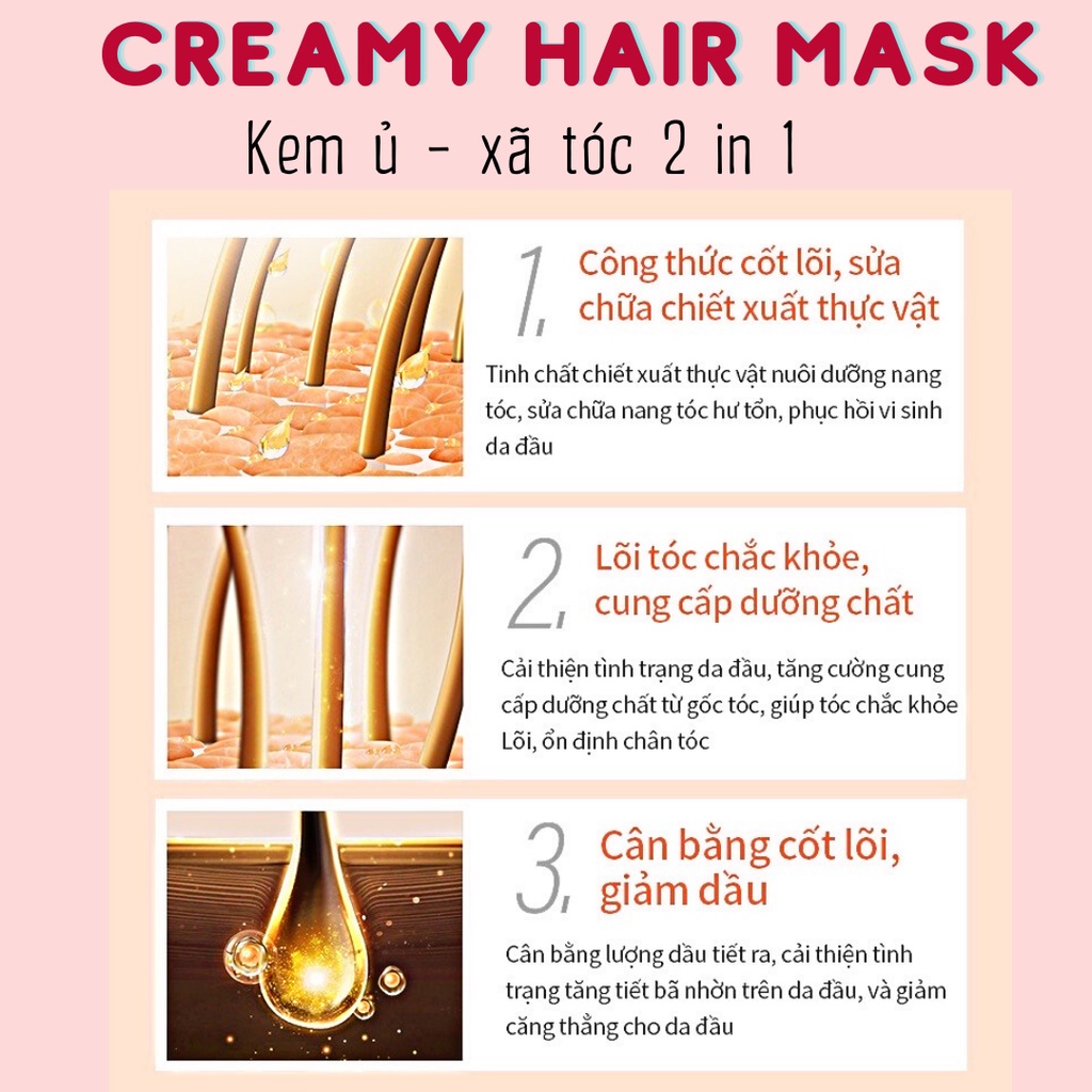 Kem ủ tóc Creamy Hair Mask 250g | KATIEBEAUTY