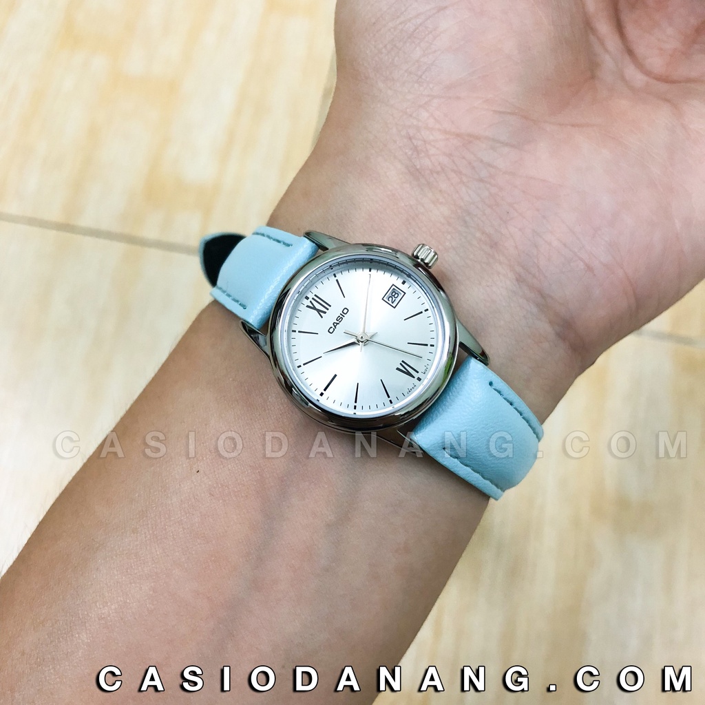 Đồng hồ nữ dây da Casio chính hãng Anh Khuê LTP-V002L-2B3UDF (25mm)