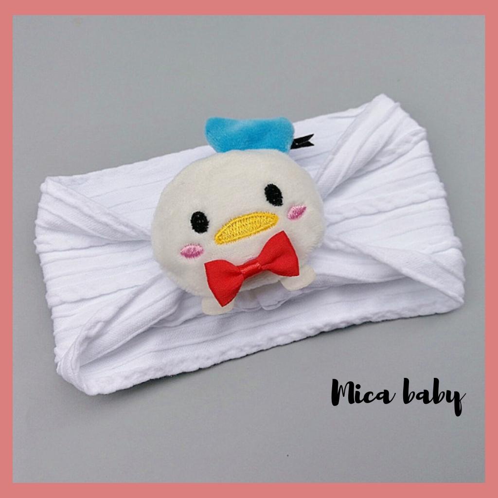 Băng đô thun bản to đính hình thú ngộ nghĩnh cho bé BD65 Mica Baby