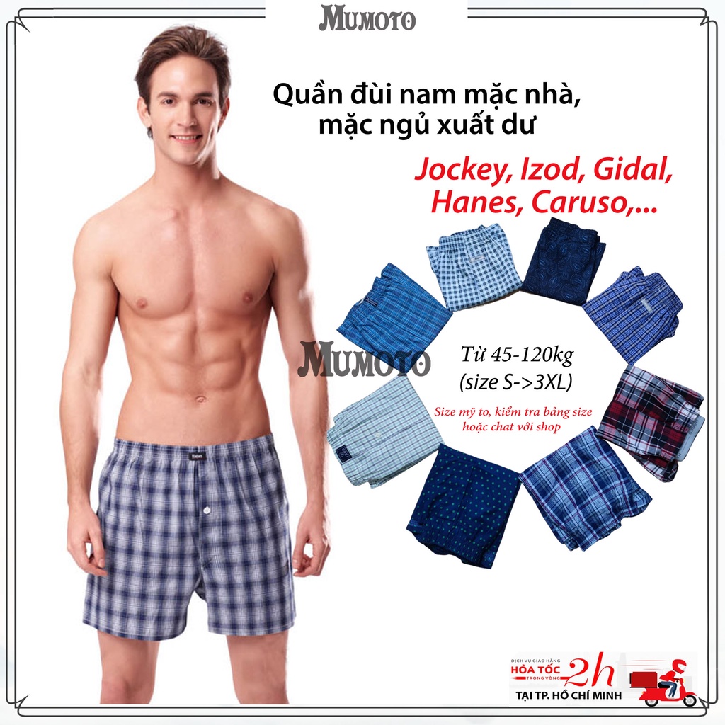 Quần đùi nam mặc nhà big size vải mát sọc caro trơn nhiều màu(45-120kg) hàng xuất dư(nhắn shop chọn màu)