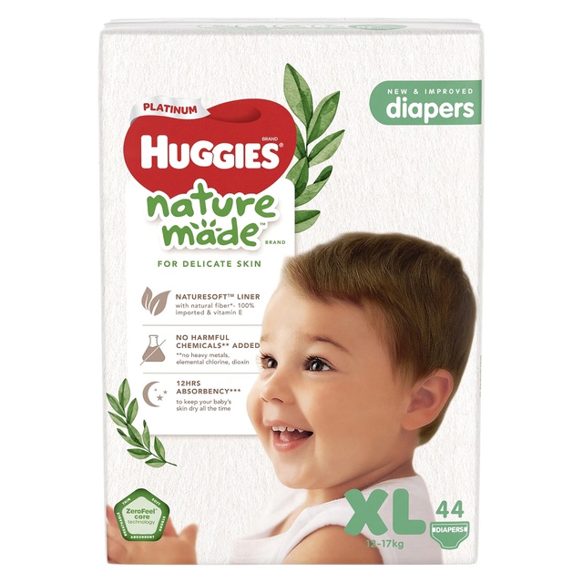 Tã Dán Huggies Platinum Nature Made Size NB60/S82/M64/L54/XL44/XXL36
